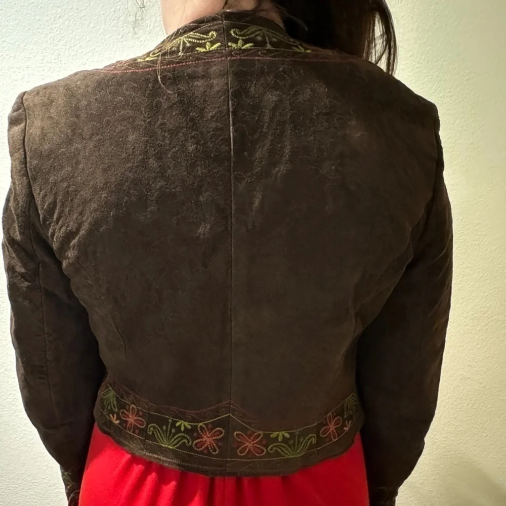 Double D Ranch Wear suede embroidered Peruvian Jacket limited edition RARE - Picture 8 of 14